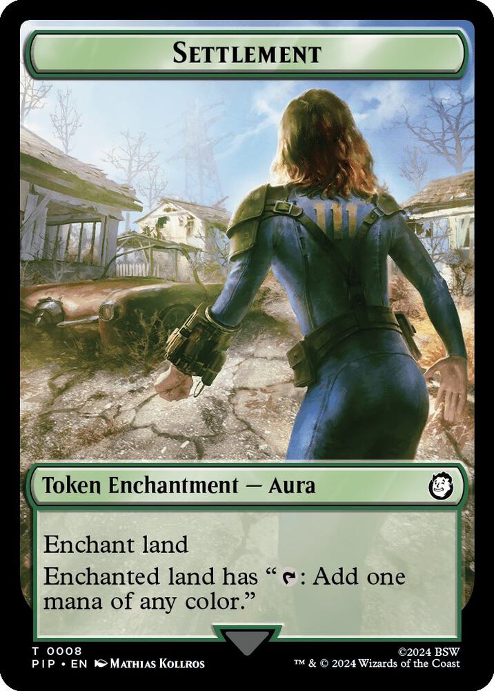 Settlement // Human Soldier Double-Sided Token, Universes Beyond: Fallout 8 // 3