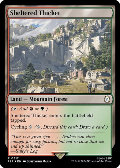 Sheltered Thicket (Surge Foil), Universes Beyond: Fallout 817