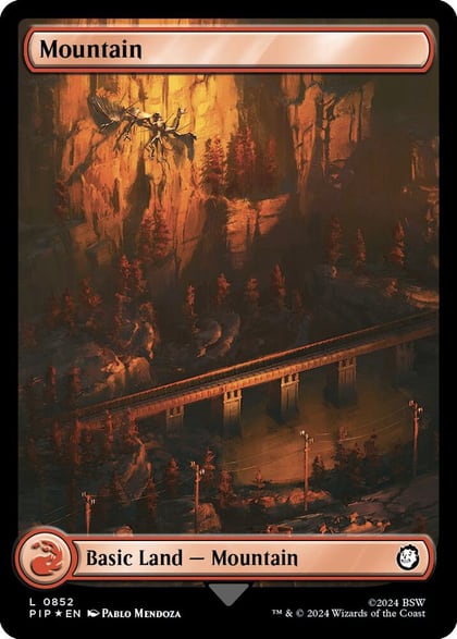 Mountain (0852) (Surge Foil), Universes Beyond: Fallout 852