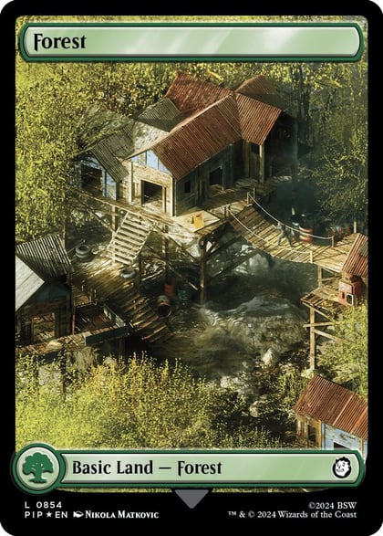 Forest (0854) (Surge Foil), Universes Beyond: Fallout 854