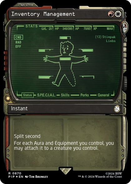 Inventory Management (Showcase) (Surge Foil), Universes Beyond: Fallout 870