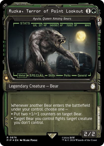 Ruzka, Terror of Point Lookout - Ayula, Queen Among Bears (Showcase) (Surge Foil), Universes Beyond: Fallout 876
