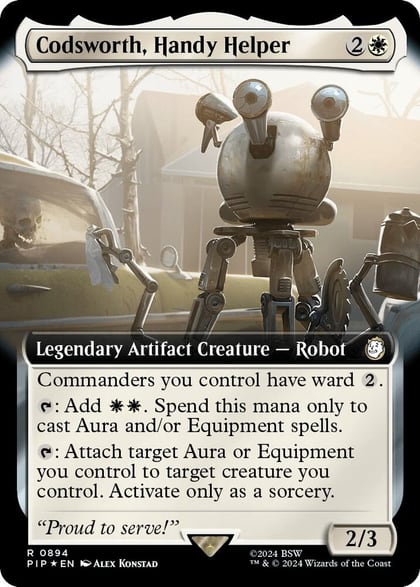 Codsworth, Handy Helper (Extended Art) (Surge Foil), Universes Beyond: Fallout 894