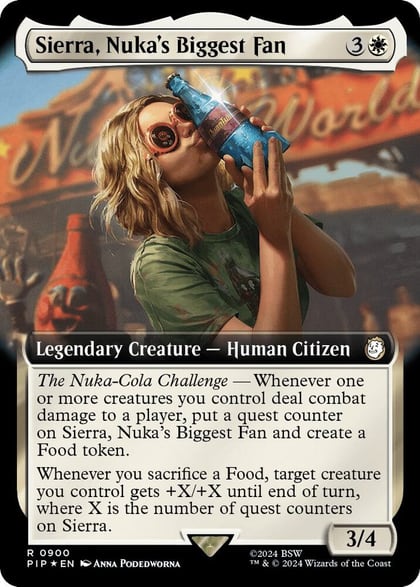 Sierra, Nuka's Biggest Fan (Extended Art) (Surge Foil), Universes Beyond: Fallout 900