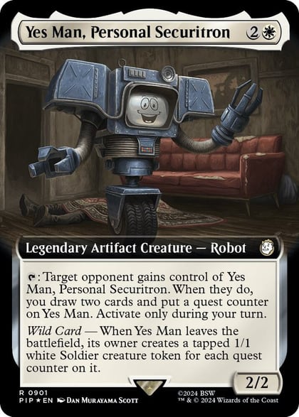 Yes Man, Personal Securitron (Extended Art) (Surge Foil), Universes Beyond: Fallout 901