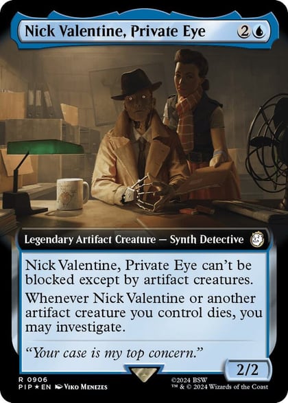 Nick Valentine, Private Eye (Extended Art) (Surge Foil), Universes Beyond: Fallout 906
