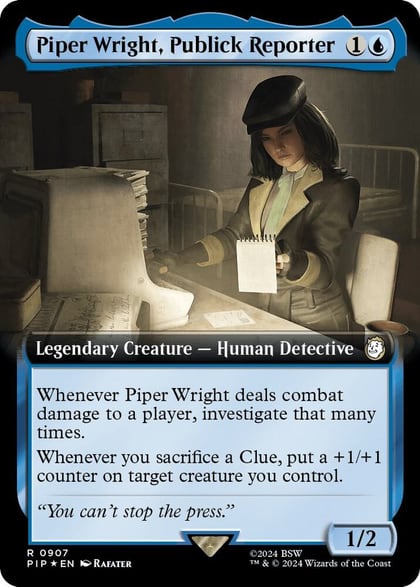 Piper Wright, Publick Reporter (Extended Art) (Surge Foil), Universes Beyond: Fallout 907