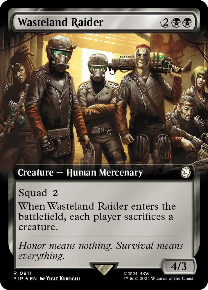 Wasteland Raider (Extended Art) (Surge Foil), Universes Beyond: Fallout 911