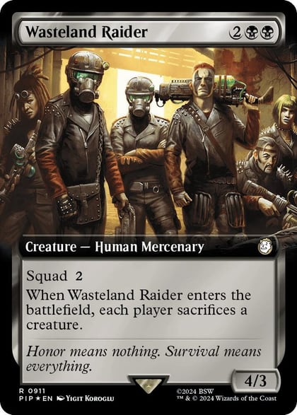 Wasteland Raider (Extended Art) (Surge Foil), Universes Beyond: Fallout 911