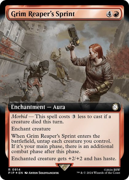 Grim Reaper's Sprint (Extended Art) (Surge Foil), Universes Beyond: Fallout 914