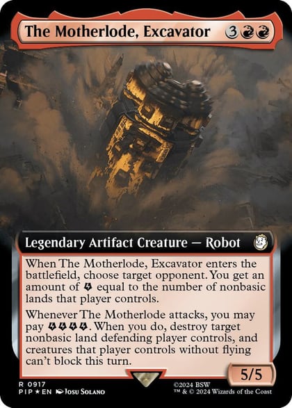 The Motherlode, Excavator (Extended Art) (Surge Foil), Universes Beyond: Fallout 917