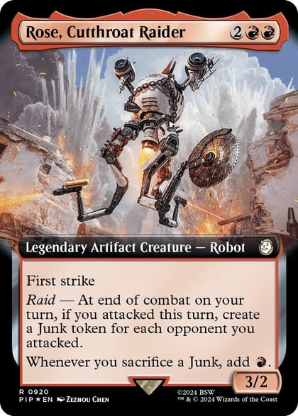 Rose, Cutthroat Raider (Extended Art) (Surge Foil), Universes Beyond: Fallout 920