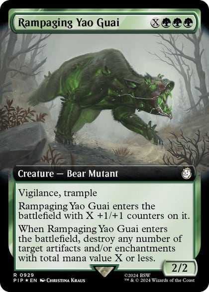 Rampaging Yao Guai (Extended Art) (Surge Foil), Universes Beyond: Fallout 929