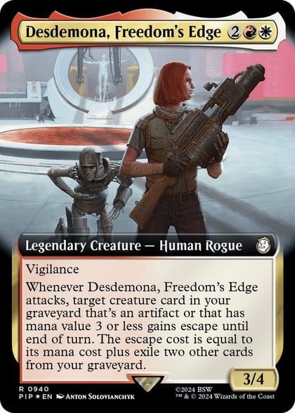 Desdemona, Freedom's Edge (Extended Art) (Surge Foil), Universes Beyond: Fallout 940