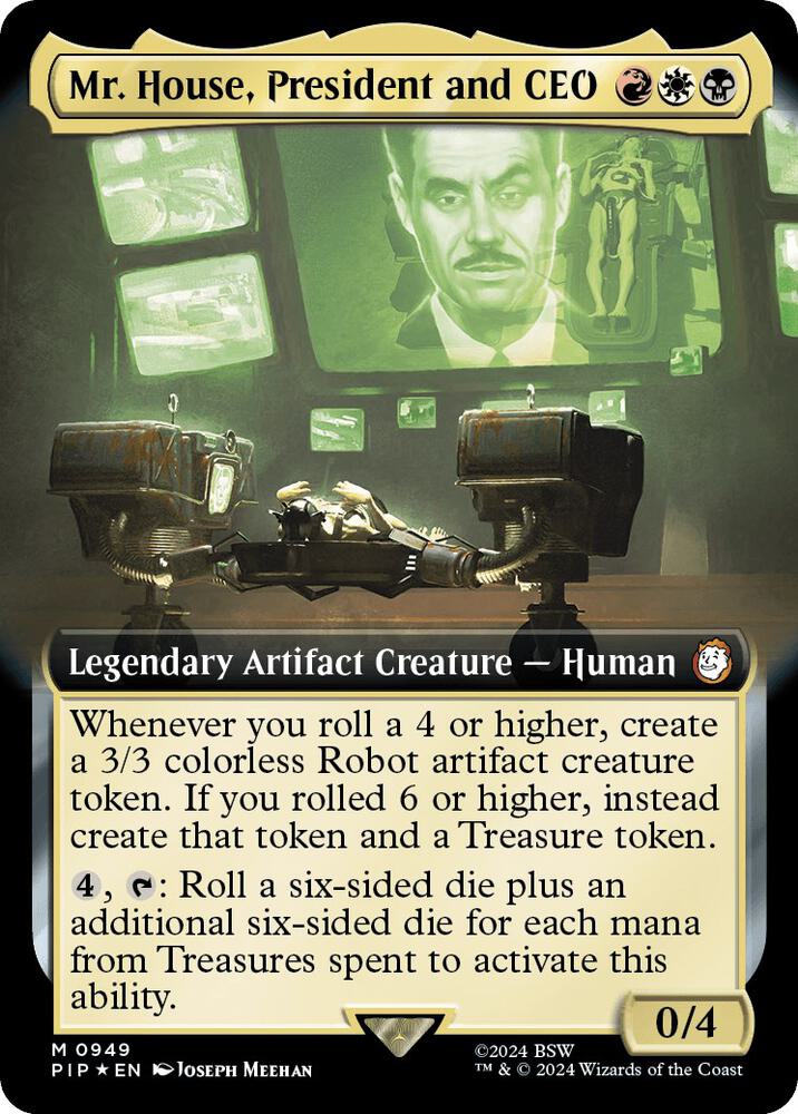 Mr. House, President and CEO (Extended Art) (Surge Foil), Universes Beyond: Fallout 949
