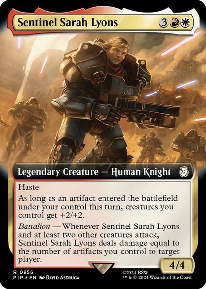 Sentinel Sarah Lyons (Extended Art) (Surge Foil), Universes Beyond: Fallout 956