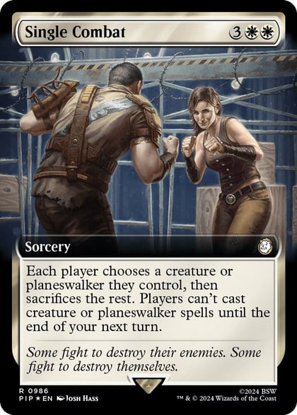 Single Combat (Extended Art) (Surge Foil), Universes Beyond: Fallout 986