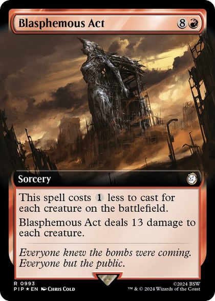Blasphemous Act (Extended Art) (Surge Foil), Universes Beyond: Fallout 993