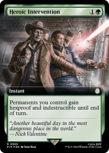 Heroic Intervention (Extended Art) (Surge Foil), Universes Beyond: Fallout 999