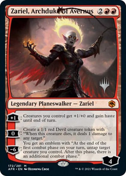 Zariel, Archduke of Avernus, Promo Pack: Adventures in the Forgotten Realms 172