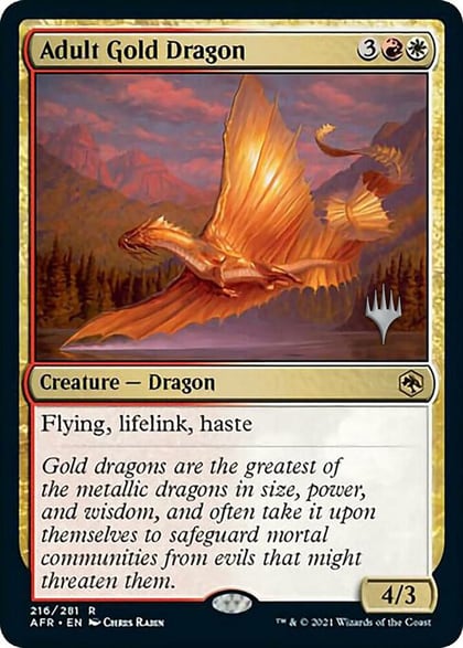 Adult Gold Dragon, Promo Pack: Adventures in the Forgotten Realms 216