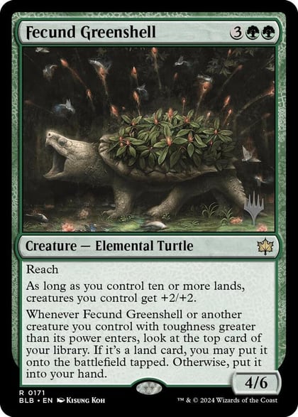Fecund Greenshell, Promo Pack: Bloomburrow 171