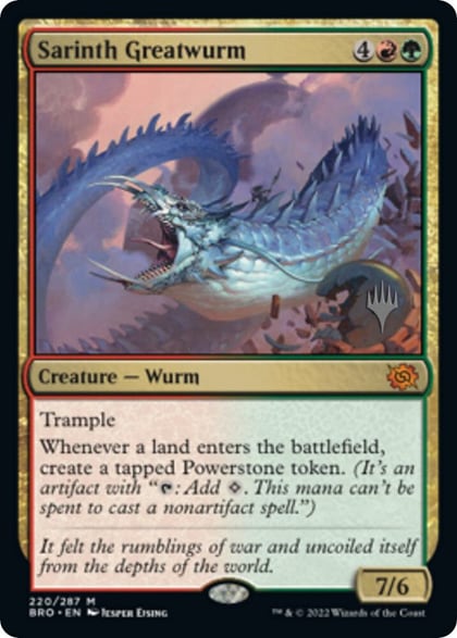 Sarinth Greatwurm, Promo Pack: The Brothers' War 220