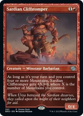 Sardian Cliffstomper, Promo Pack: The Brothers' War 383