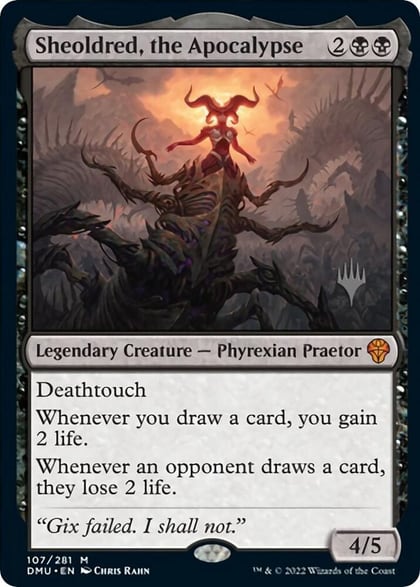 Sheoldred, the Apocalypse, Promo Pack: Dominaria United 107