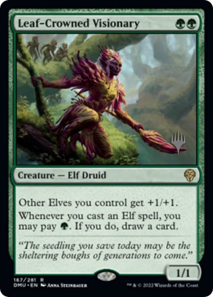 Leaf-Crowned Visionary, Promo Pack: Dominaria United 167