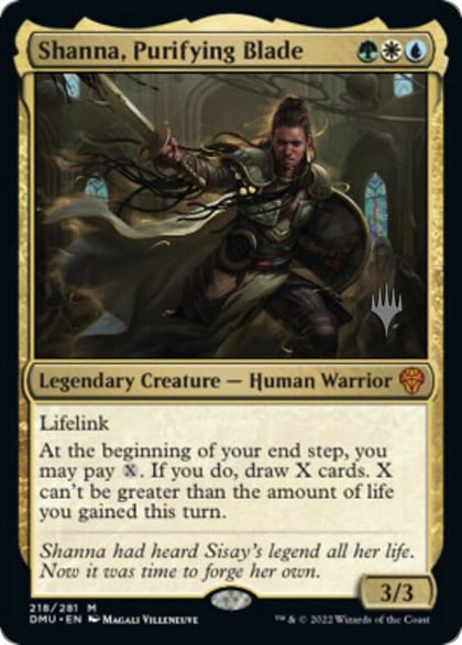 Shanna, Purifying Blade, Promo Pack: Dominaria United 218
