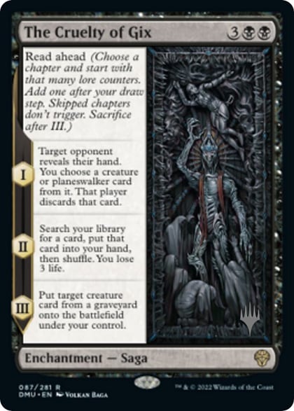 The Cruelty of Gix, Promo Pack: Dominaria United 87