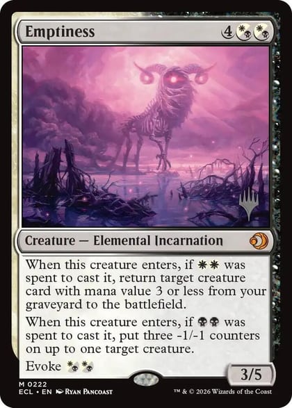 Emptiness, Promo Pack: Lorwyn Eclipsed 222