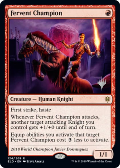 Fervent Champion, Promo Pack: Throne of Eldraine 124