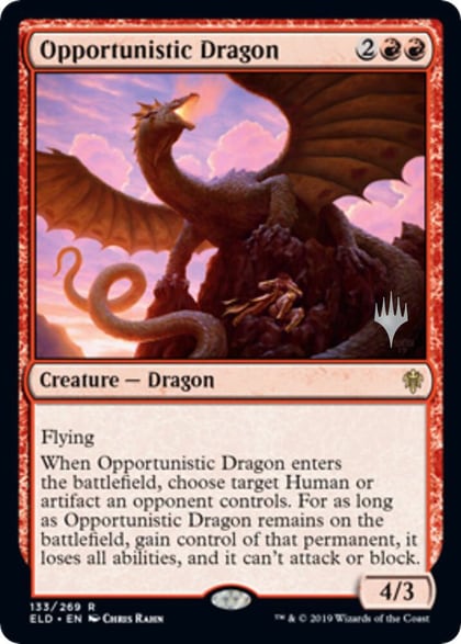 Opportunistic Dragon, Promo Pack: Throne of Eldraine 133