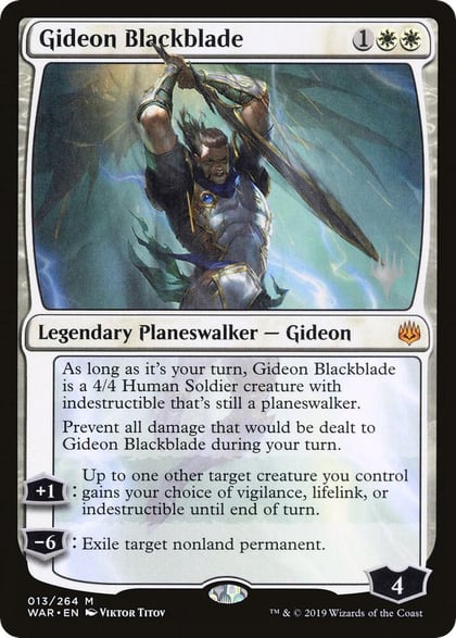 Gideon Blackblade, Promo Pack: Throne of Eldraine 13