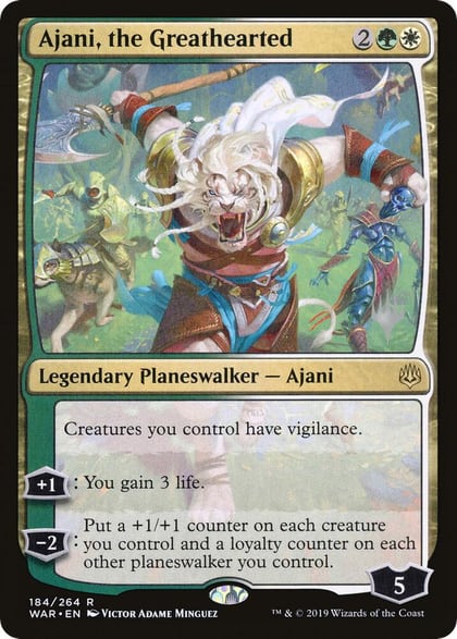 Ajani, the Greathearted, Promo Pack: Throne of Eldraine 184