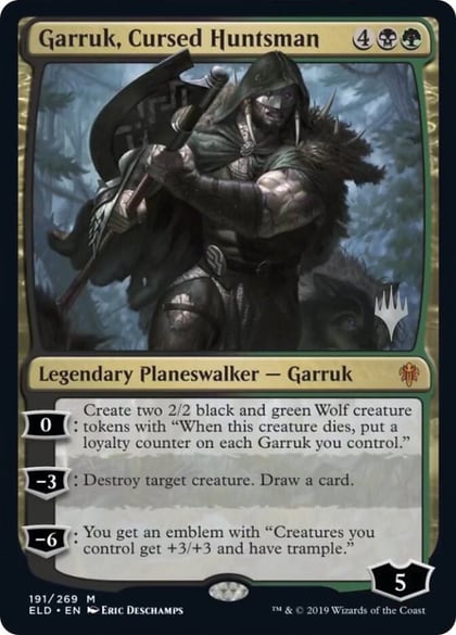 Garruk, Cursed Huntsman, Promo Pack: Throne of Eldraine 191