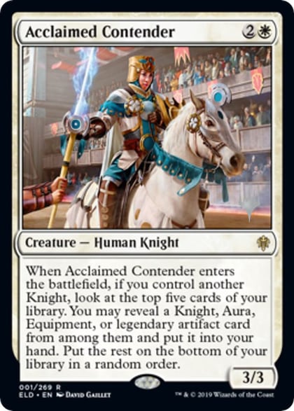 Acclaimed Contender, Promo Pack: Throne of Eldraine 1