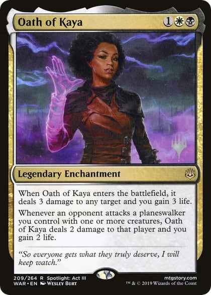 Oath of Kaya, Promo Pack: Throne of Eldraine 209