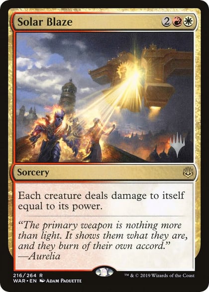 Solar Blaze, Promo Pack: Throne of Eldraine 216