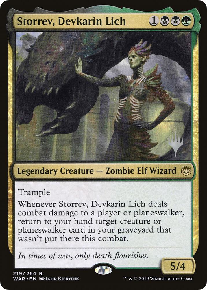 Storrev, Devkarin Lich, Promo Pack: Throne of Eldraine 219