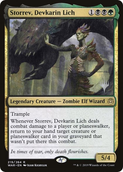 Storrev, Devkarin Lich, Promo Pack: Throne of Eldraine 219