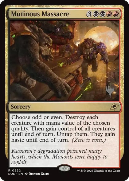 Mutinous Massacre, Promo Pack: Edge of Eternities 222