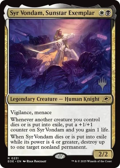 Syr Vondam, Sunstar Exemplar, Promo Pack: Edge of Eternities 231