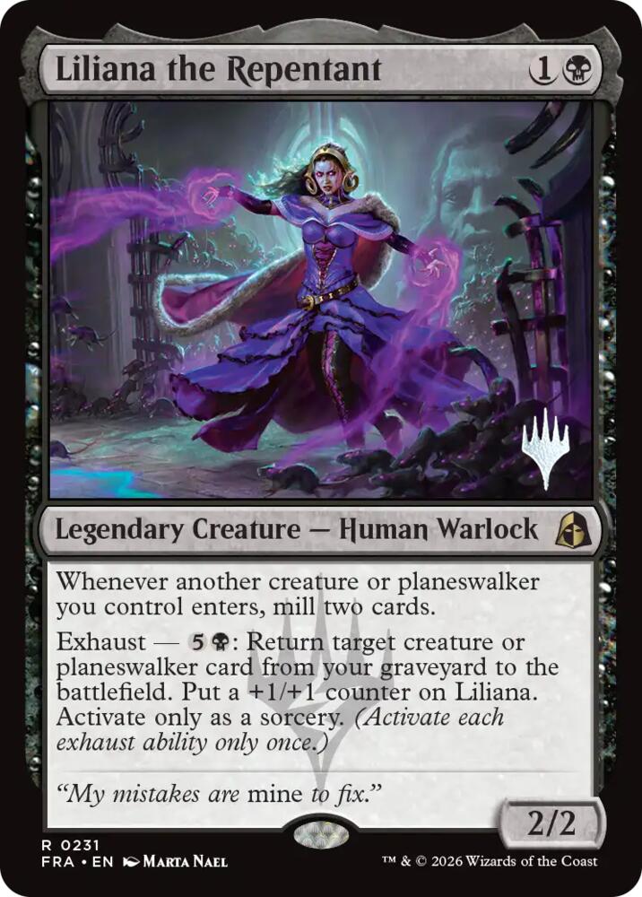 Liliana the Repentant, Promo Pack: Reality Fracture 231