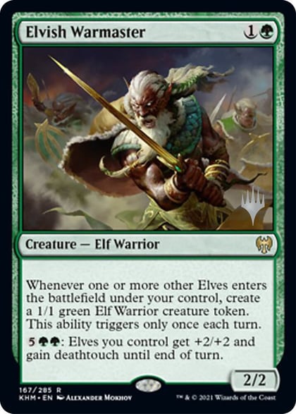 Elvish Warmaster, Promo Pack: Kaldheim 167
