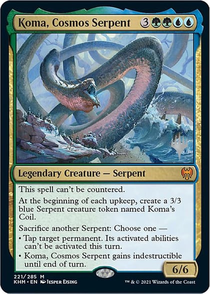 Koma, Cosmos Serpent, Promo Pack: Kaldheim 221