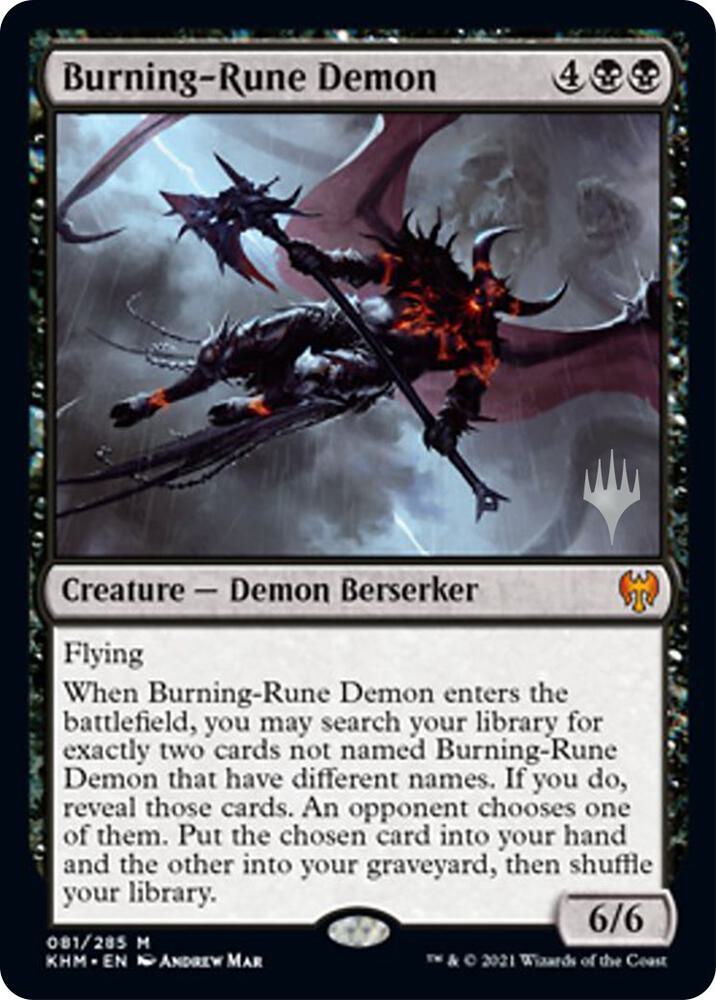 Burning-Rune Demon, Promo Pack: Kaldheim 81