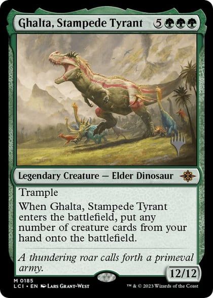 Ghalta, Stampede Tyrant, Promo Pack: The Lost Caverns of Ixalan 185